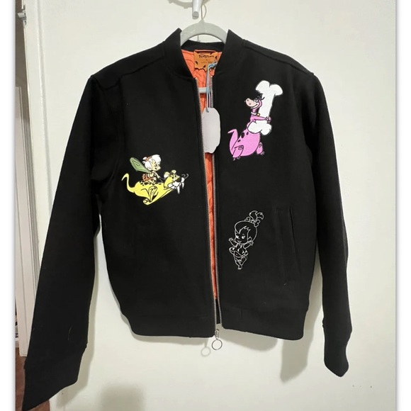 NEW Lazy Oaf Hanna Barbera The Flinstones bomber - Picture 2 of 6